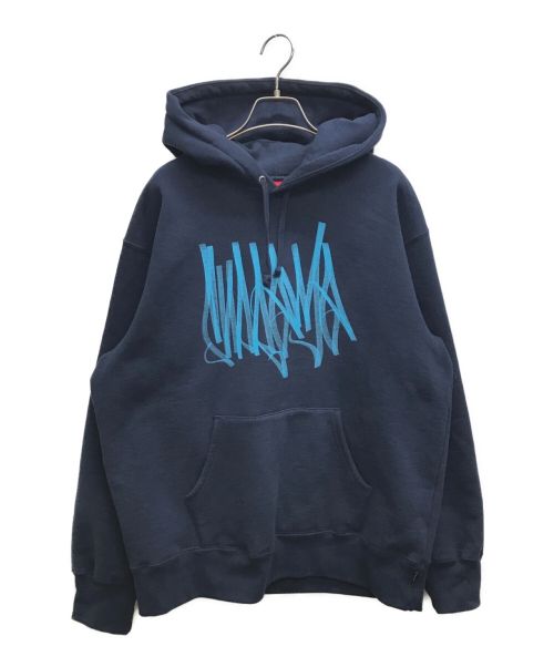 SUPREME（シュプリーム）SUPREME (シュプリーム) Tag Hooded Sweatshirt ネイビー サイズ:Mの古着・服飾アイテム