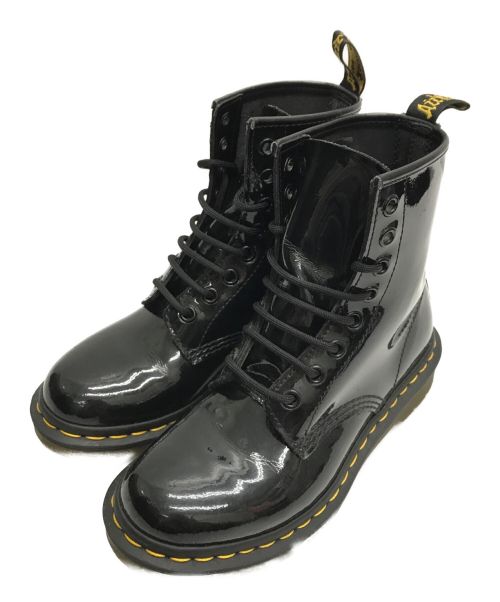 Dr.Martens（ドクターマーチン）Dr.Martens (ドクターマーチン) エナメル8ホールブーツ ブラック サイズ:22CMの古着・服飾アイテム