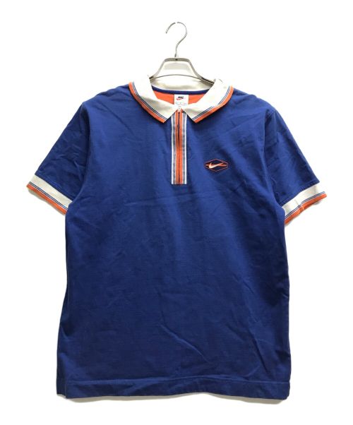 NIKE（ナイキ）NIKE (ナイキ) ハーフジッププルオーバーシャツ ブルー×オレンジ サイズ:Sの古着・服飾アイテム