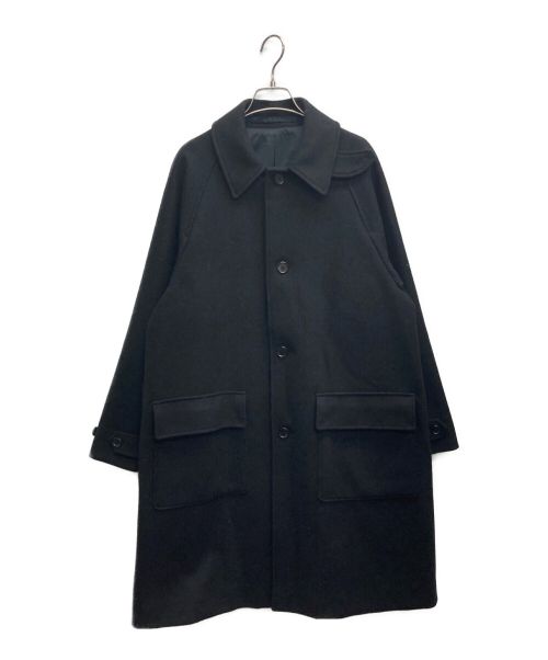 STEVEN ALAN（スティーブンアラン）STEVEN ALAN (スティーブンアラン) FLAT MELTON CAMP COLLAR BALMACAAN COAT/フラットメルトンキャンプカラーバルメカーンコート ブラック サイズ:Sの古着・服飾アイテム