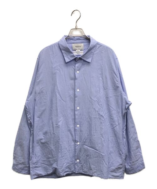 YAECA（ヤエカ）YAECA (ヤエカ) COMFORT SHIRT RELAX SQUARE ブルー サイズ:Lの古着・服飾アイテム