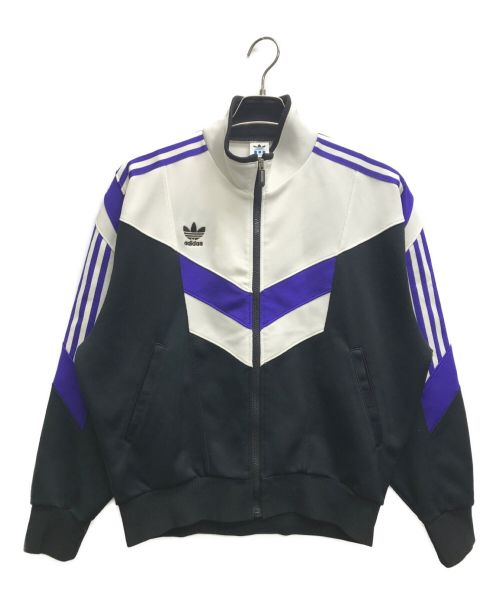 adidas（アディダス）adidas (アディダス) トラックジャケット ブラック×ホワイト サイズ:Lの古着・服飾アイテム