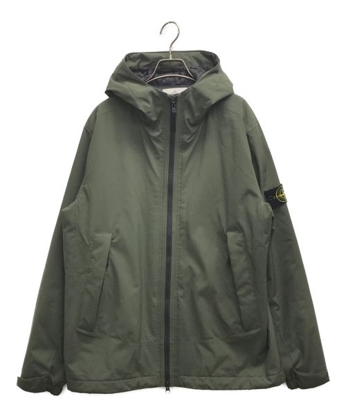 STONE ISLAND（ストーンアイランド）STONE ISLAND (ストーンアイランド) ポリエステルストレッチプリマロフトフーデッドブルゾン カーキ サイズ:XLの古着・服飾アイテム