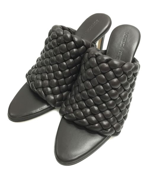 BOTTEGA VENETA（ボッテガベネタ）BOTTEGA VENETA (ボッテガベネタ) イントレチャート サンダル ブラウン サイズ:36の古着・服飾アイテム