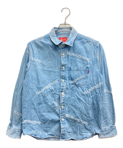 SUPREME（シュプリーム）Supreme (シュプリーム) Jacquard Denim Shirt インディゴ サイズ:Sの古着・服飾アイテム