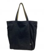 PORTER STANDポータースタンド）の古着「BLACK DENIM TOTE」｜ブラック