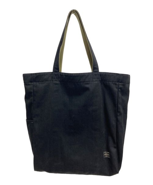 PORTER STAND（ポータースタンド）PORTER STAND (ポータースタンド) BLACK DENIM TOTE ブラックの古着・服飾アイテム