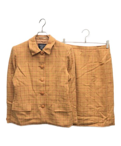 Burberry's（バーバリーズ）Burberry's (バーバリーズ) チェックセットアップ オレンジ サイズ:9号の古着・服飾アイテム