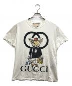 GUCCIグッチ）の古着「プリントTシャツ」｜ホワイト