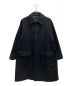 STEVEN ALAN（スティーブンアラン）の古着「FLAT MELTON CAMP COLLAR BALMACAAN COAT／フラットメルトンキャンプカラーバルマカーンコート」｜ブラック