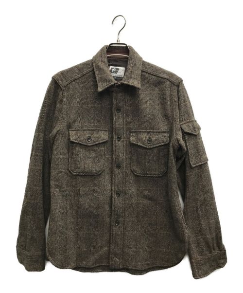 Engineered Garments（エンジニアド ガーメンツ）Engineered Garments (エンジニアド ガーメンツ) ウールヘリンボーンジャケット ブラウン サイズ:Mの古着・服飾アイテム