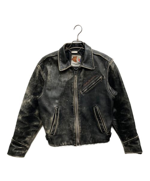 HARLEY-DAVIDSON（ハーレーダビッドソン）HARLEY-DAVIDSON (ハーレーダビッドソン) レザージャケット ブラック サイズ:Sの古着・服飾アイテム