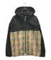 BURBERRY（バーバリー）の古着「ノヴァチェック切替ジップアップジャケット」｜ブラック×ベージュ