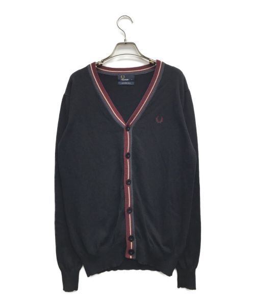 FRED PERRY（フレッドペリー）FRED PERRY (フレッドペリー) メリノウールニットカーディガン ブラック サイズ:Mの古着・服飾アイテム