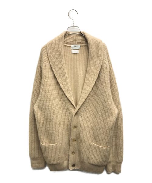 HERILL（ヘリル）HERILL (ヘリル) Goldencash Shawl Cardigan/ゴールデンキャッシュ ショール カーディガン ベージュ サイズ:2の古着・服飾アイテム