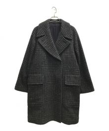 MARGARET HOWELL（マーガレットハウエル）の古着「LARGE PRINCE OF WALES WOOL COATING」｜グレー