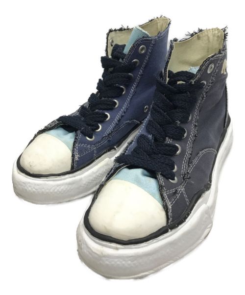 MIHARA YASUHIRO（ミハラヤスヒロ）MIHARA YASUHIRO (ミハラヤスヒロ) NIGEL CABOURN (ナイジェルケーボン) ORIGINAL SOLE CANVAS HI ネイビー サイズ:44の古着・服飾アイテム