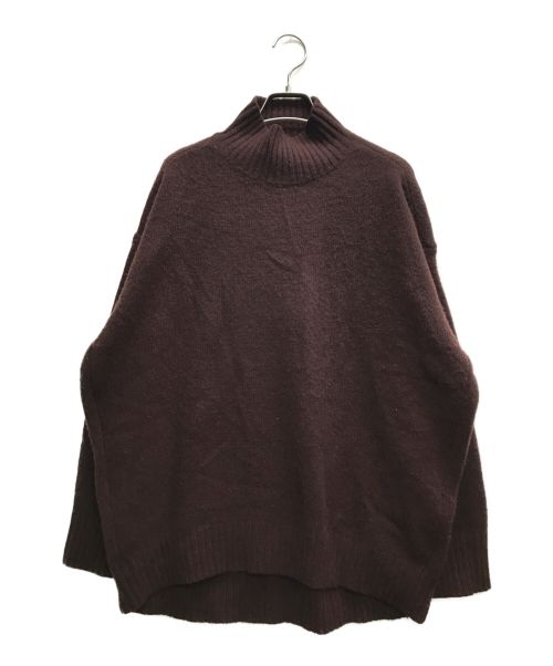 icB（アイシービー）icB (アイシービー) Soft Cashmere Mix ハイネックニット ブラウン サイズ:Mの古着・服飾アイテム