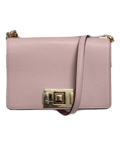 中古・古着通販】FURLA (フルラ) チェーンショルダーバッグ ピンク