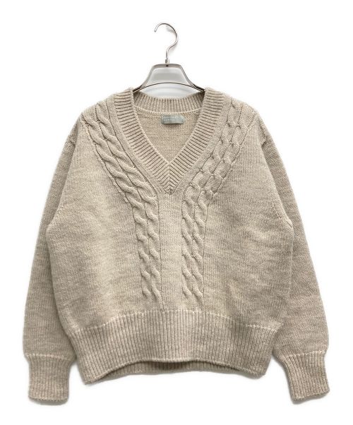 MARGARET HOWELL（マーガレットハウエル）MARGARET HOWELL (マーガレットハウエル) ANDEAN HIGHLAND WOOL KNIT カーキ サイズ:2の古着・服飾アイテム