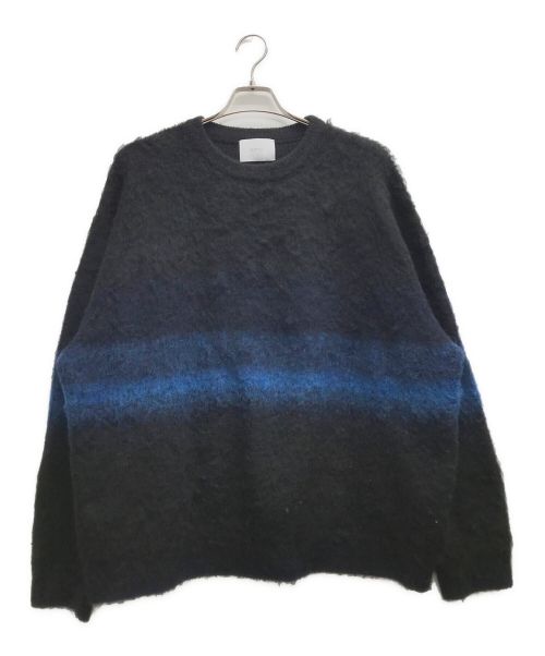 EPIC（エピック）EPIC (エピック) Border Gradation Mohair Knit ブラック×ブルー サイズ:Ｍの古着・服飾アイテム