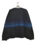 EPIC (エピック) Border Gradation Mohair Knit ブラック×ブルー サイズ:Ｍ：8800円