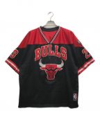 Championチャンピオン）の古着「BULLS メッシュカットソー」｜レッド×ブラック