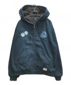 X-LARGEエクストララージ）の古着「DICE HOODED WORK JACKET/ダイスフーディッドジャケット」｜グリーン