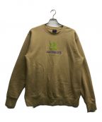 HUFハフ）の古着「HUUUF CREWNECK」｜ベージュ