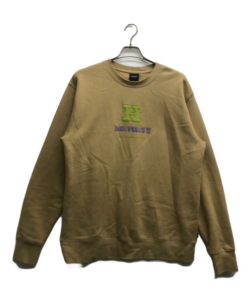 HUF（ハフ）HUF (ハフ) HUUUF CREWNECK ベージュ サイズ:Lの古着・服飾アイテム