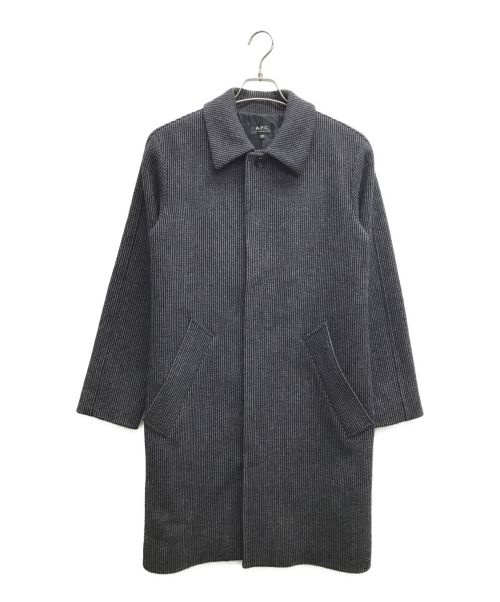 A.P.C.（アーペーセー）A.P.C. (アー・ペー・セー) ウールステンカラーコート ネイビー サイズ:XSの古着・服飾アイテム