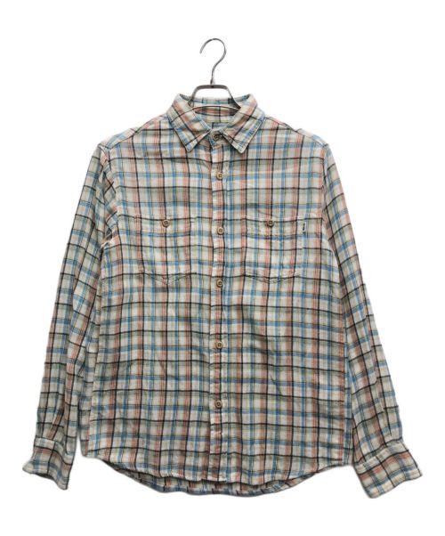 stussy（ステューシー）stussy (ステューシー) チェックシャツ ブルー×ピンク サイズ:Sの古着・服飾アイテム