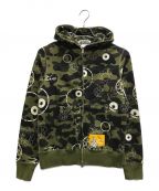 A BATHING APE×FUTURAアベイシングエイプ×フューチュラ）の古着「1ST CAMO HOODIE」｜カーキ