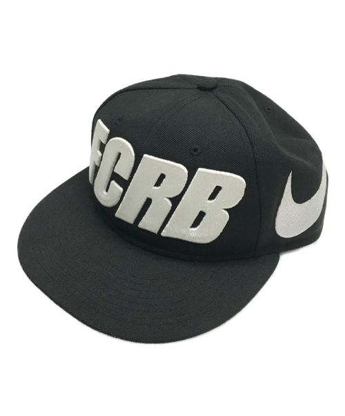 NIKE（ナイキ）NIKE (ナイキ) F.C.R.B. (エフシーアールビー) BIG SWOOSH LOGO CAP/ビッグスウォッシュロゴキャップ ブラックの古着・服飾アイテム