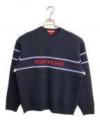 SUPREMEシュプリーム）の古着「Chest Stripe Sweater」｜ネイビー