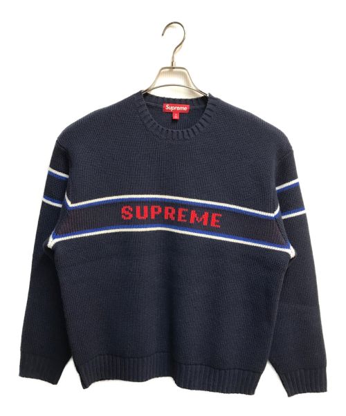 SUPREME（シュプリーム）SUPREME (シュプリーム) Chest Stripe Sweater ネイビー サイズ:Mの古着・服飾アイテム