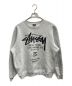 stussy（ステューシー）の古着「WORLD TOUR PIG DYED CREW」｜グレー