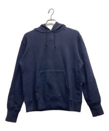 MHL×LOOPWHEELER（エムエイチエル×ループウィラー）の古着「LIGHT LOOPBACK COTTON HOODIE」｜ネイビー