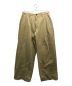 UNIVERSAL PRODUCTS.（ユニバーサルプロダクツ）の古着「NO TUCK WIDE CHINO TROUSERS」｜ベージュ