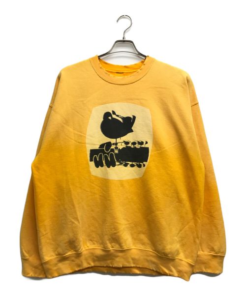 SASQUATCHfabrix.（サスクワッチファブリックス）SASQUATCHfabrix. (サスクワッチファブリックス) ERROR STOCK” SWEATSHIRT イエロー サイズ:XLの古着・服飾アイテム