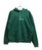 stussyステューシー）の古着「Basic Copyright Applique Hood」｜グリーン