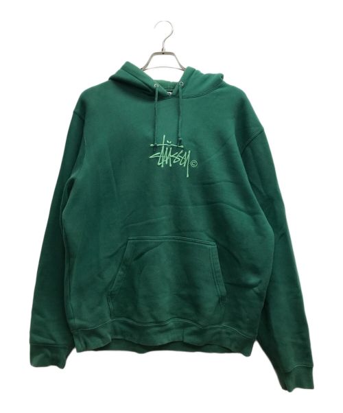 stussy（ステューシー）stussy (ステューシー) Basic Copyright Applique Hood グリーン サイズ:Lの古着・服飾アイテム