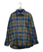 PENDLETONペンドルトン）の古着「オンブレチェックシャツ」｜オリーブ×ブルー