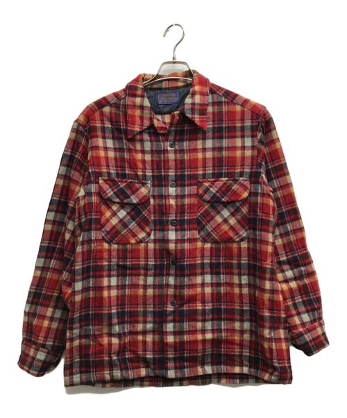 PENDLETON（ペンドルトン）PENDLETON (ペンドルトン) オンブレオープンカラーシャツ レッド サイズ:Lの古着・服飾アイテム