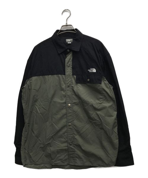 THE NORTH FACE（ザ ノース フェイス）THE NORTH FACE (ザ ノース フェイス) ロングスリーブヌプシシャツ グリーン サイズ:XLの古着・服飾アイテム