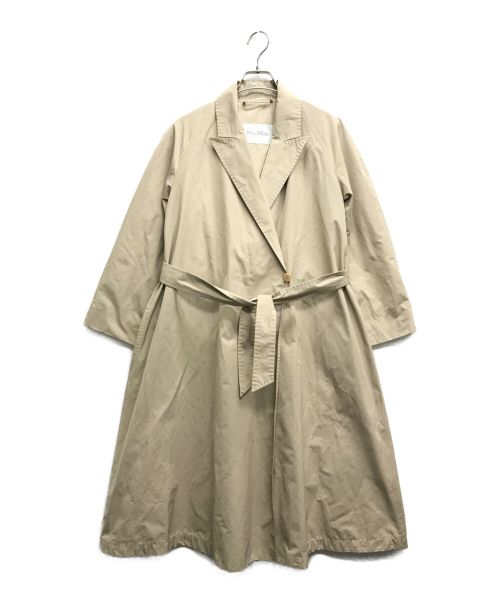 MaxMara（マックスマーラ）MaxMara (マックスマーラ) ベルト付ラグランコート ベージュ サイズ:J38の古着・服飾アイテム