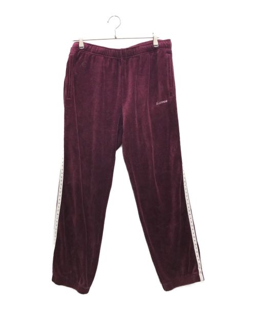 SUPREME（シュプリーム）SUPREME (シュプリーム) Studded Velour Track Pant ボルドー サイズ:XLの古着・服飾アイテム