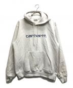 Carhartt WIPカーハート）の古着「HOODED CARHARTT SWEATSHIRT」｜ライトグレー