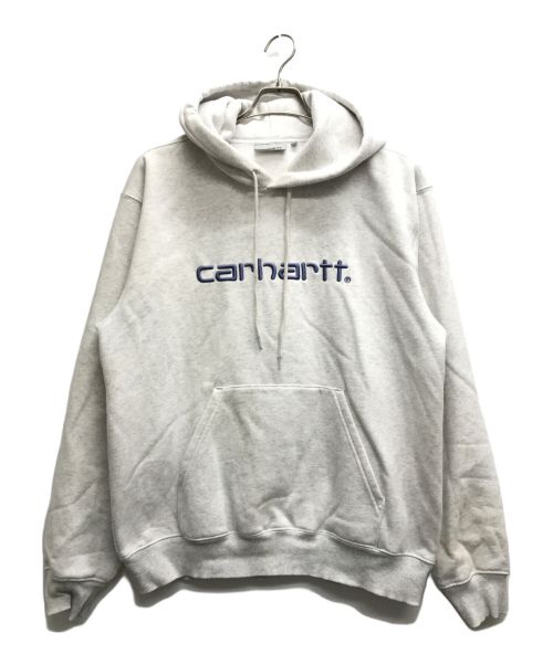 Carhartt WIP（カーハート）CARHARTT WIP (カーハート) HOODED CARHARTT SWEATSHIRT ライトグレー サイズ:Mの古着・服飾アイテム