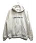 CARHARTT WIP（カーハート）の古着「HOODED CARHARTT SWEATSHIRT」｜ライトグレー